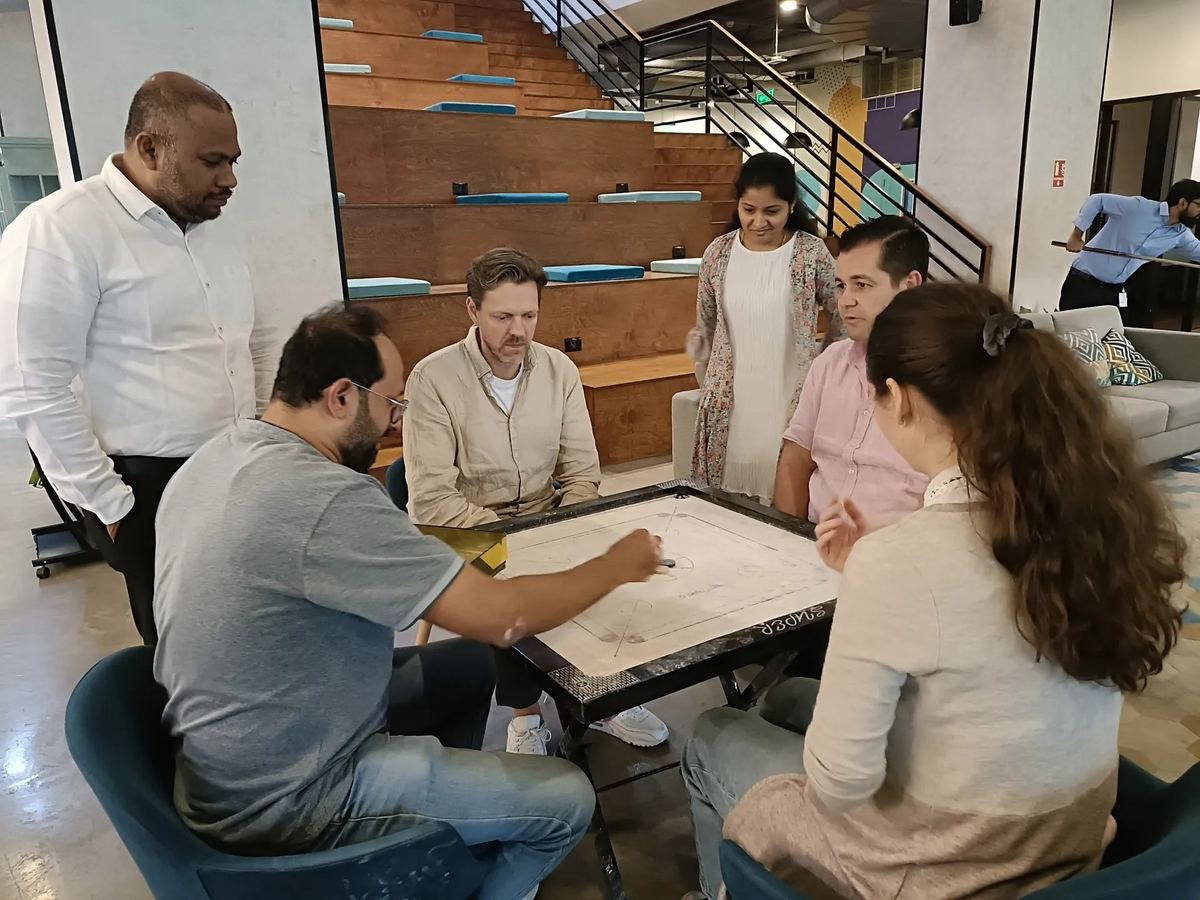 Carrom championship at the team offsite