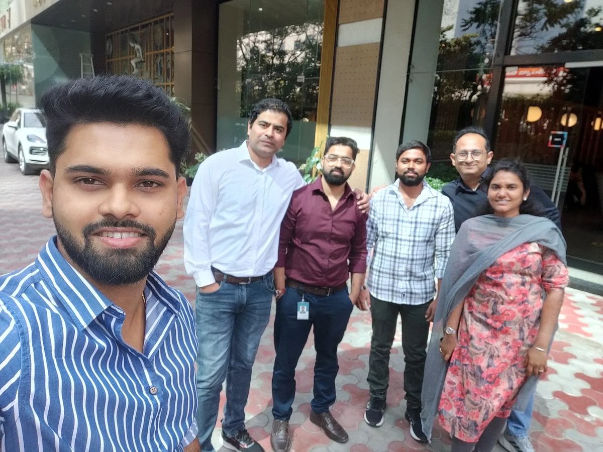 Team selfie after a client win