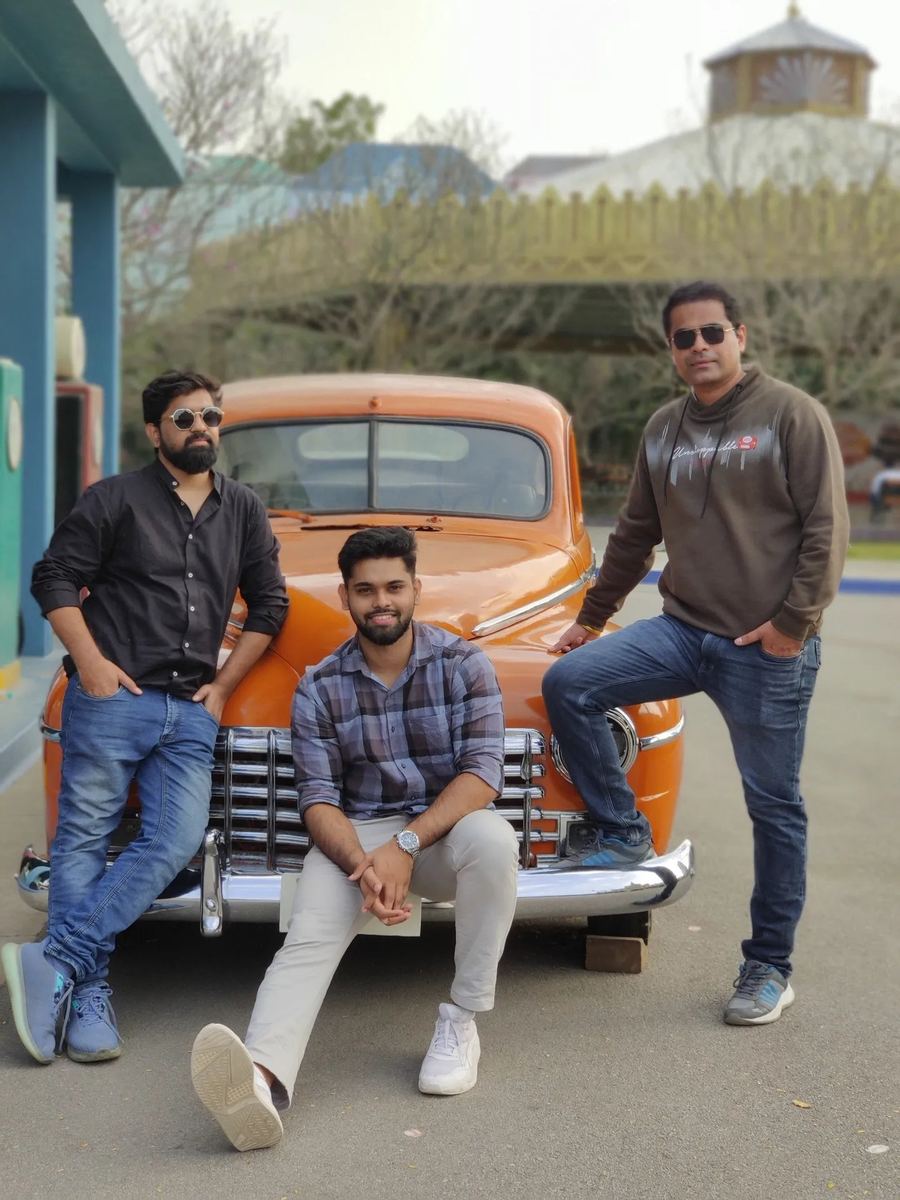 Team offsite at the theme park