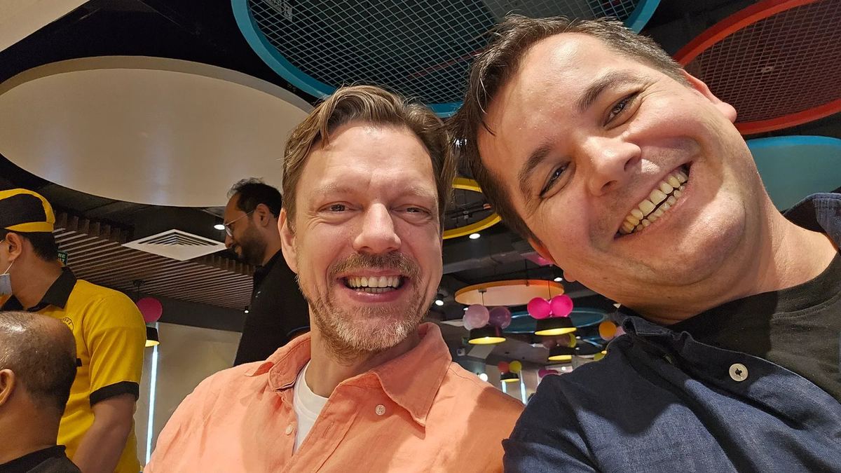 Leadership selfie at the team lunch