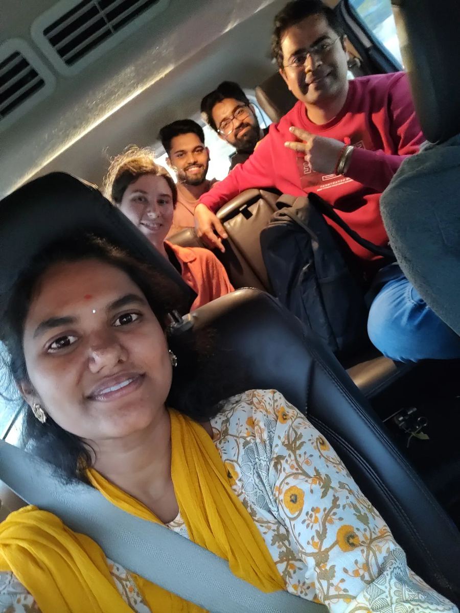 Road trip selfie on the way to the offsite